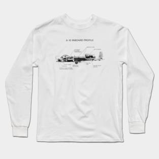 Fairchild Republic A-10 Thunderbolt II (black) Long Sleeve T-Shirt